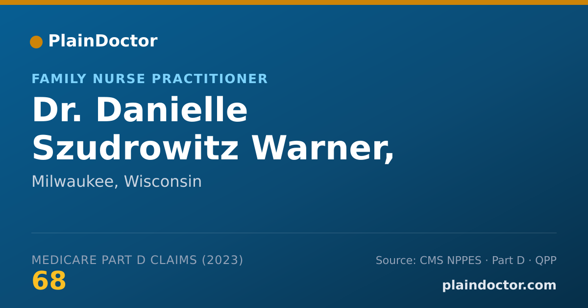 Shareable card for Danielle Szudrowitz Warner, NP-C - Family Nurse Practitioner, Milwaukee, WI