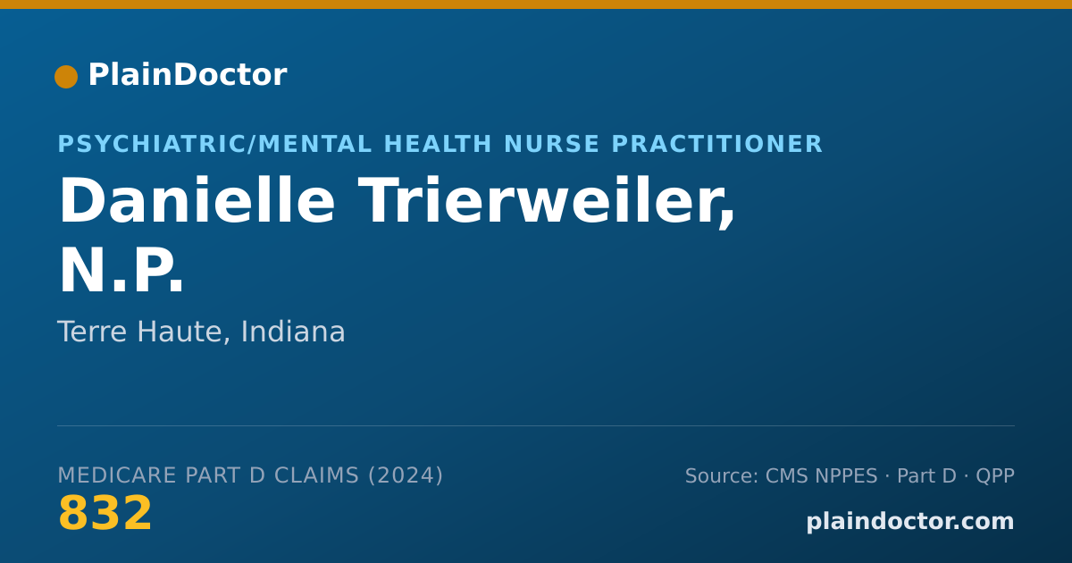 Shareable card for Danielle Trierweiler, N.P. - Psychiatric/Mental Health Nurse Practitioner, Terre Haute, IN