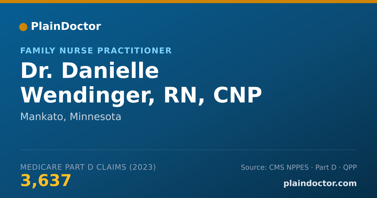 Shareable card for Danielle Wendinger, RN, CNP - Family Nurse Practitioner, Mankato, MN