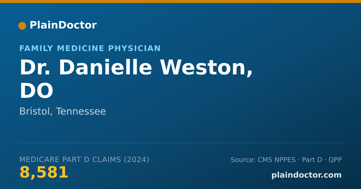 Shareable card for Danielle Weston, DO - Family Medicine Physician, Bristol, TN