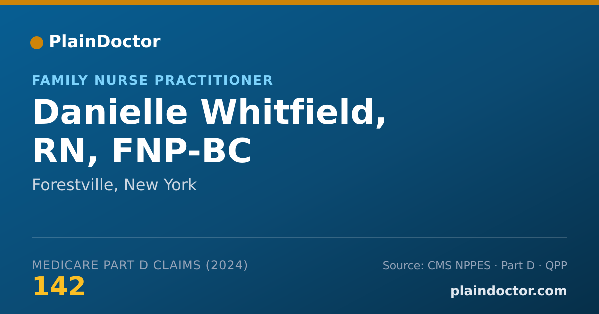 Shareable card for Danielle Whitfield, RN, FNP-BC - Community Health Registered Nurse, Forestville, NY
