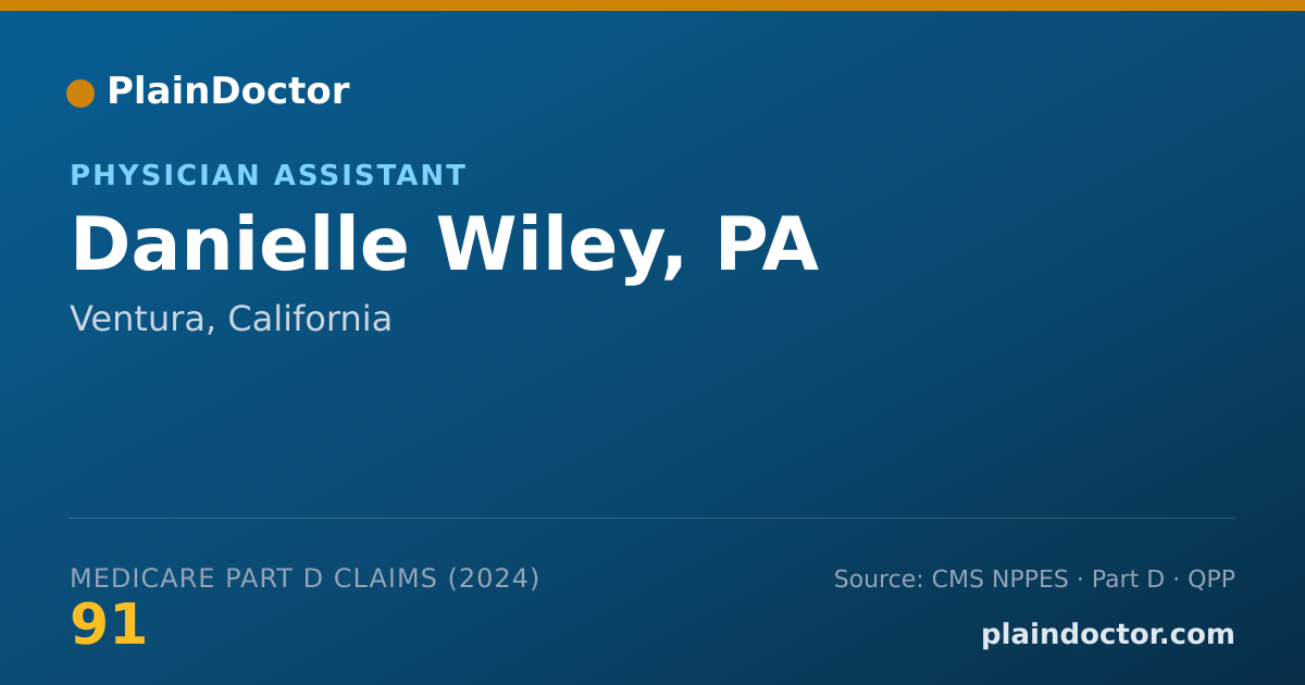 Shareable card for Danielle Wiley, PA - Physician Assistant, Ventura, CA