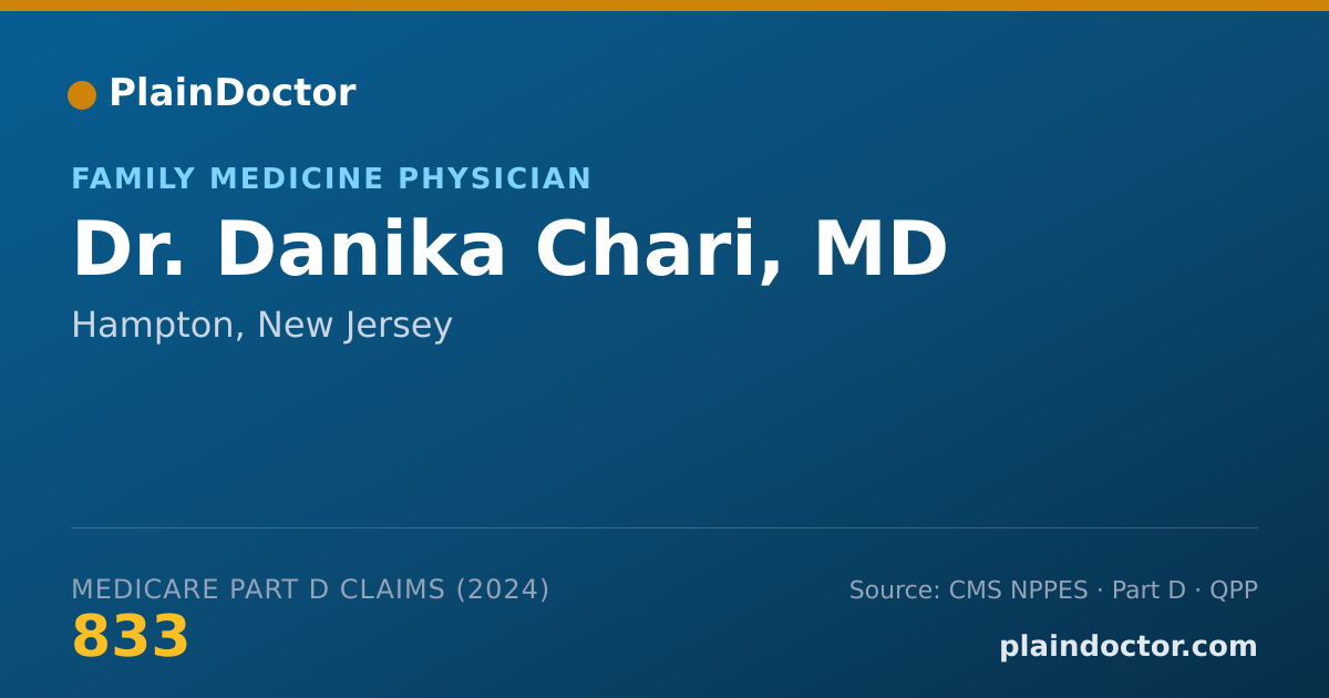 Shareable card for Danika Chari, MD - Family Medicine Physician, Hampton, NJ