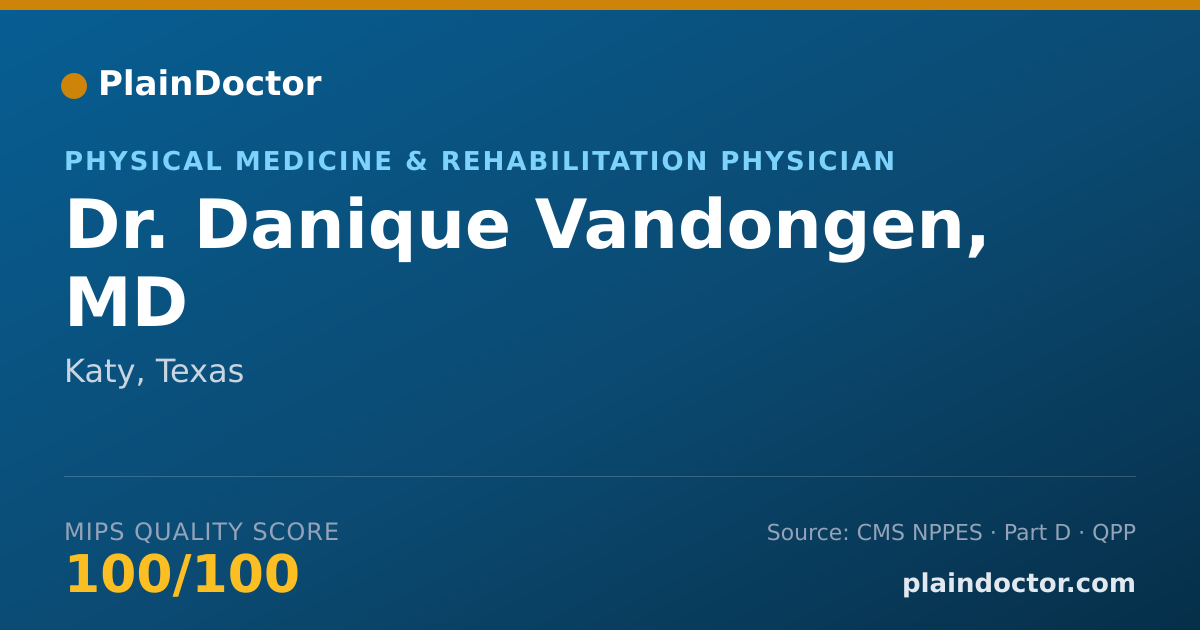 Shareable card for Danique Vandongen, MD - Specialist, Katy, TX