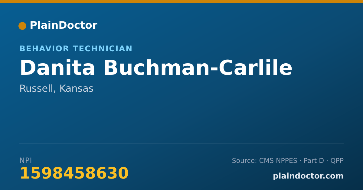 Shareable card for Danita Buchman-Carlile - Behavior Technician, Russell, KS