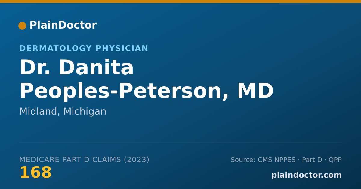 Shareable card for Danita Peoples-Peterson, MD - Dermatology Physician, Midland, MI