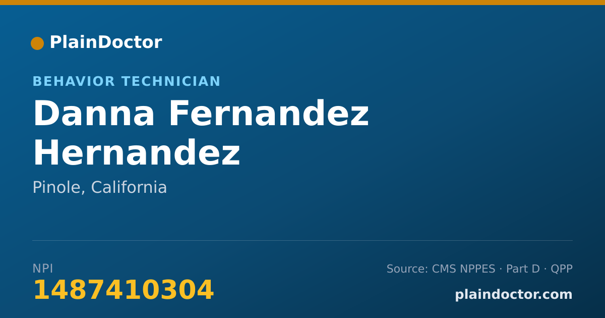 Shareable card for Danna Fernandez Hernandez - Behavior Technician, Pinole, CA