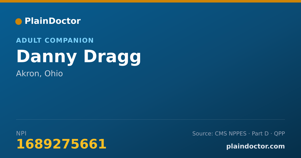 Shareable card for Danny Dragg - Adult Companion, Akron, OH
