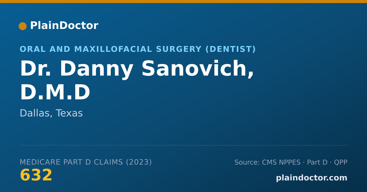 Shareable card for Danny Sanovich, D.M.D - Oral and Maxillofacial Surgery (Dentist), Dallas, TX