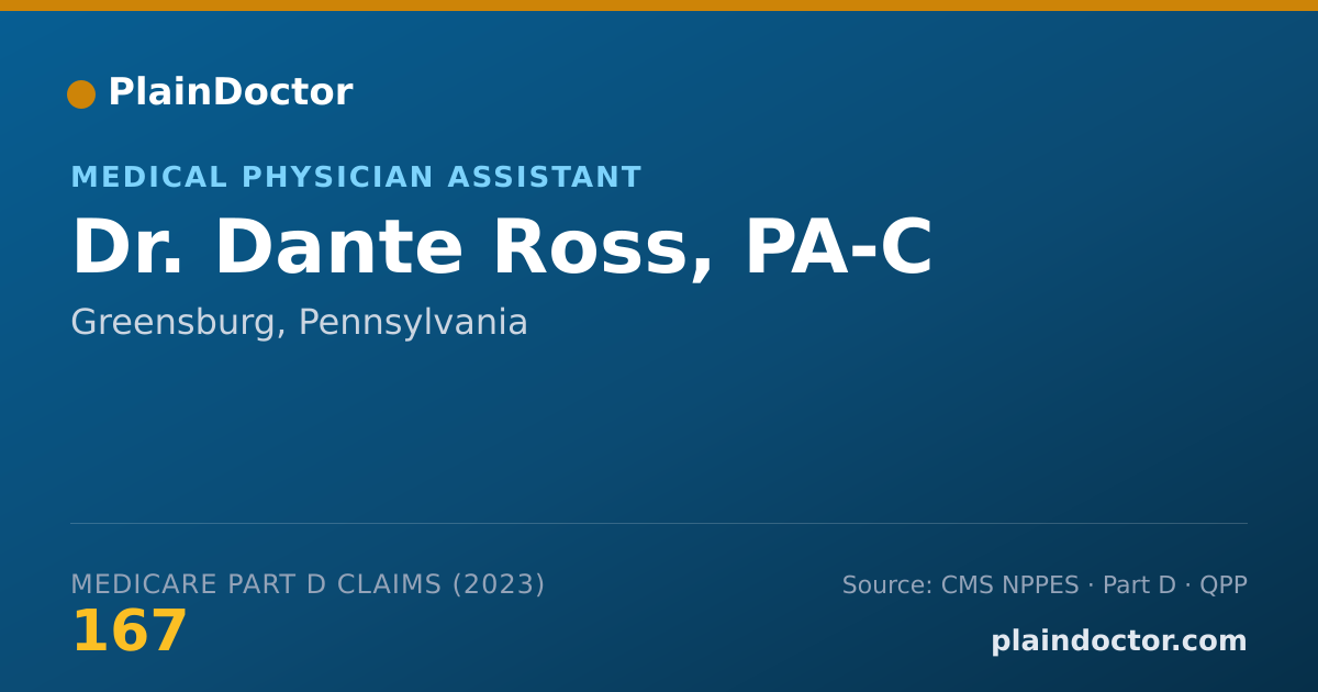 Shareable card for Dante Ross, PA-C - Medical Physician Assistant, Greensburg, PA