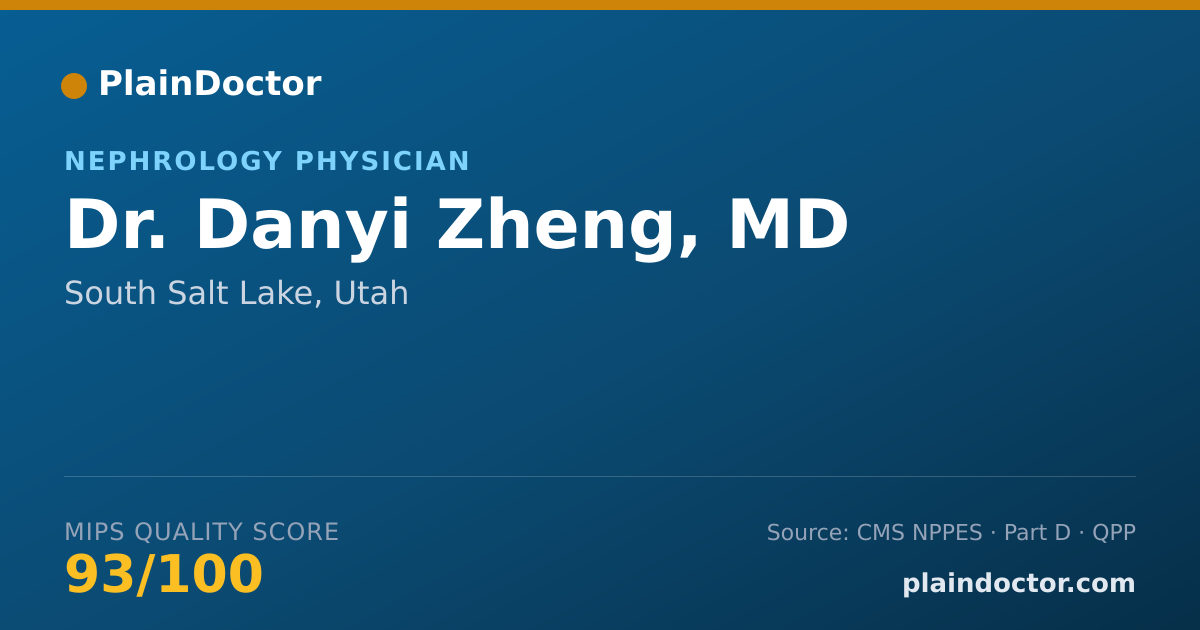 Shareable card for Danyi Zheng, MD - Nephrology Physician, South Salt Lake, UT
