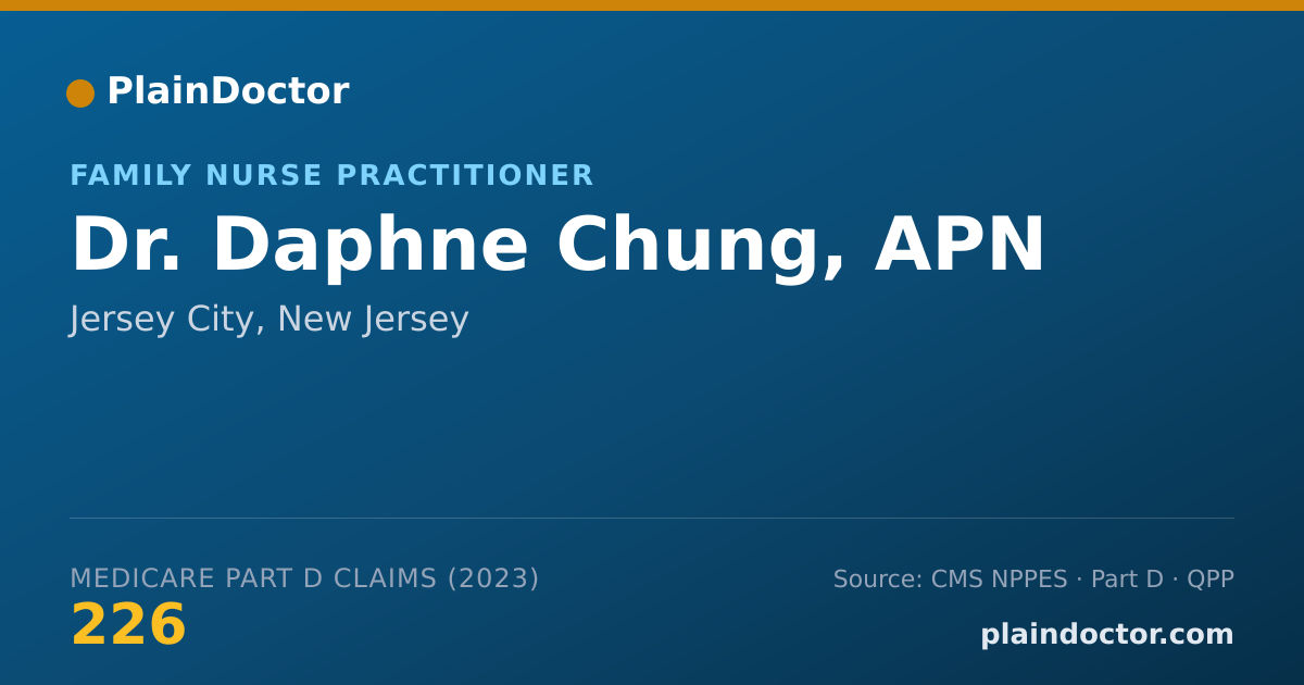 Shareable card for Daphne Chung, APN - Family Nurse Practitioner, Jersey City, NJ
