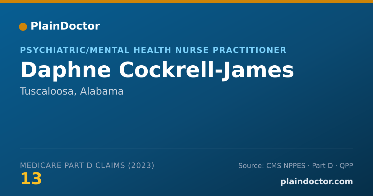 Shareable card for Daphne Cockrell-James - Psychiatric/Mental Health Nurse Practitioner, Tuscaloosa, AL