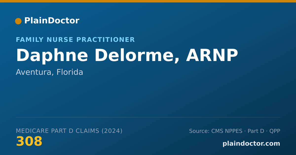 Shareable card for Daphne Delorme, ARNP - Family Nurse Practitioner, Aventura, FL