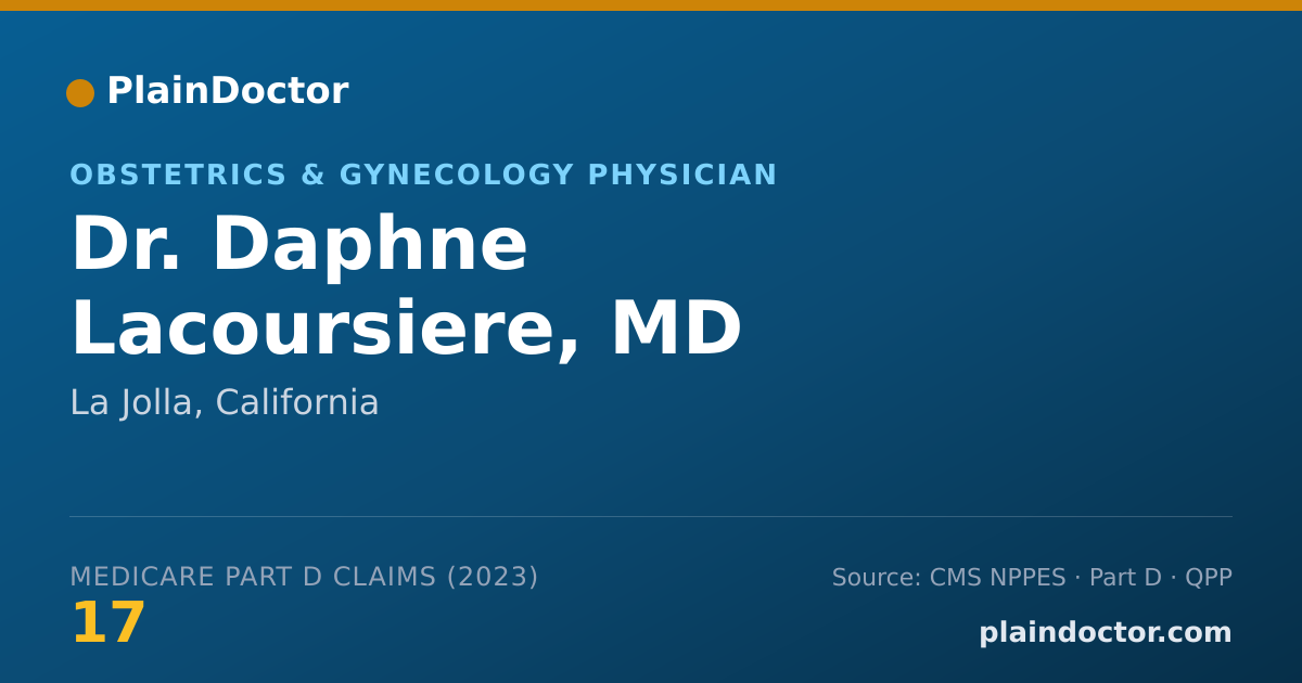 Shareable card for Daphne Lacoursiere, MD - Obstetrics & Gynecology Physician, La Jolla, CA