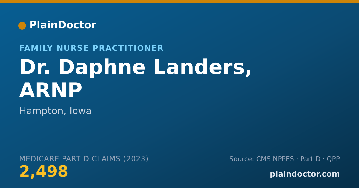 Shareable card for Daphne Landers, ARNP - Family Nurse Practitioner, Hampton, IA