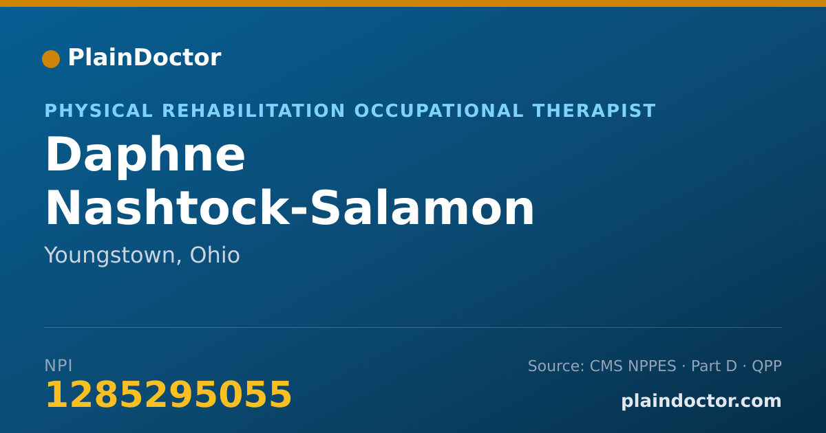 Shareable card for Daphne Nashtock-Salamon - Physical Rehabilitation Occupational Therapist, Youngstown, OH