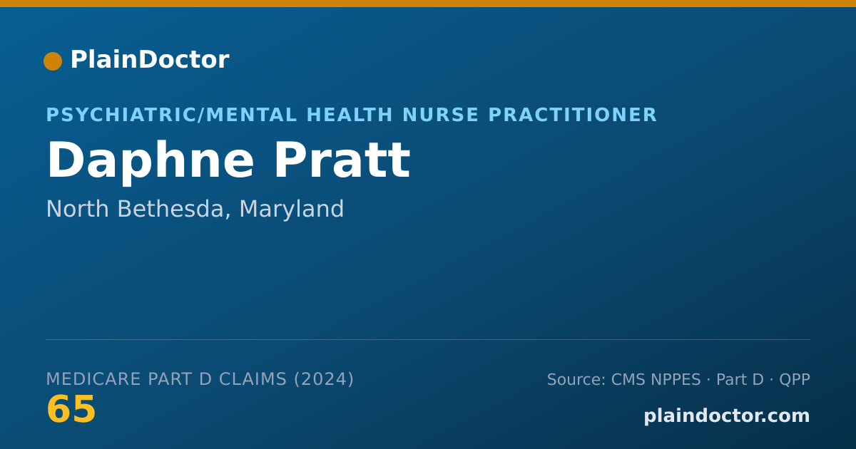 Shareable card for Daphne Pratt - Psychiatric/Mental Health Nurse Practitioner, North Bethesda, MD