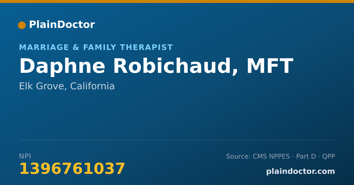 Shareable card for Daphne Robichaud, MFT - Marriage & Family Therapist, Elk Grove, CA