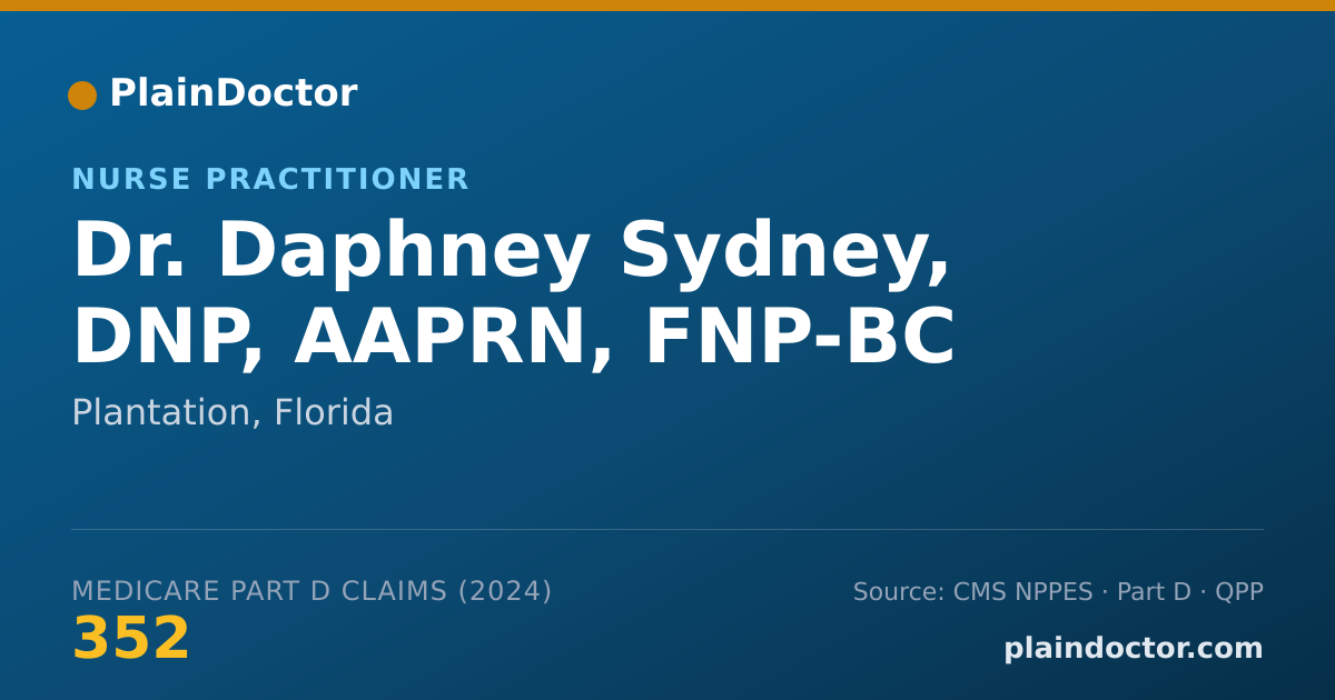 Shareable card for Daphney Sydney, DNP, AAPRN, FNP-BC - Nurse Practitioner, Plantation, FL