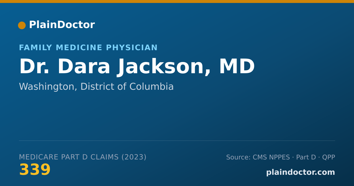 Shareable card for Dara Jackson, MD - Family Medicine Physician, Washington, DC
