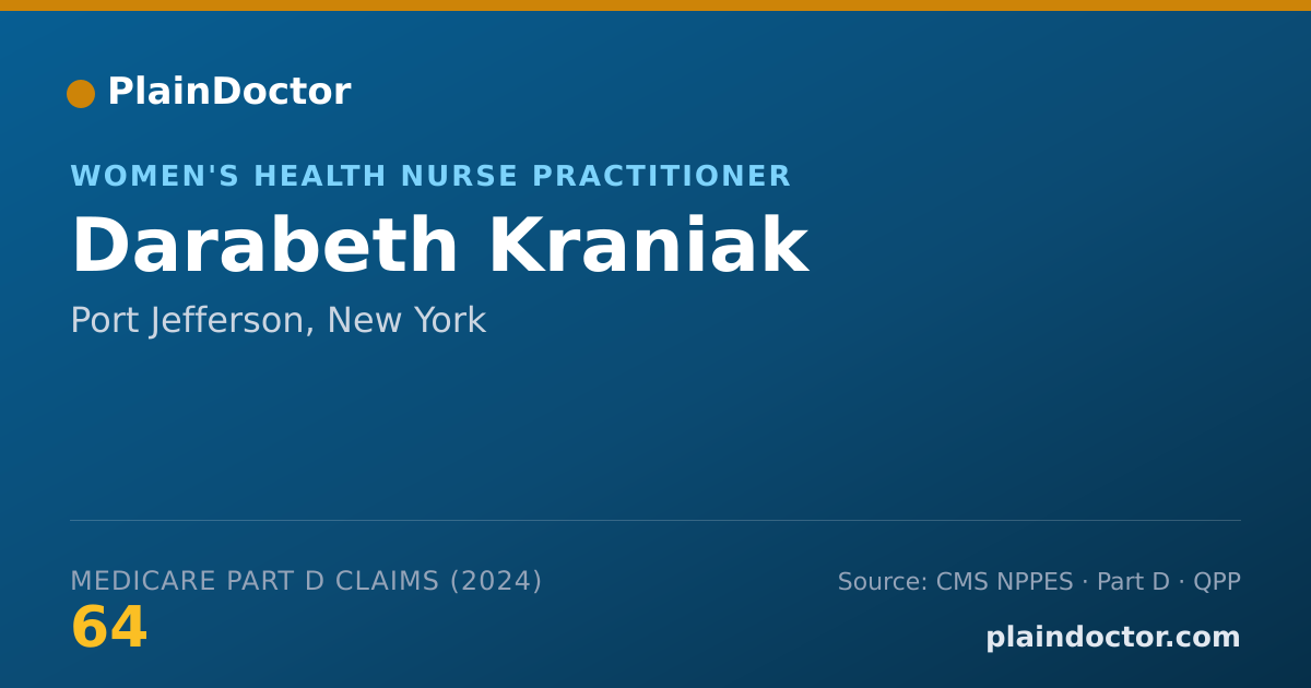 Shareable card for Darabeth Kraniak - Women's Health Nurse Practitioner, Port Jefferson, NY