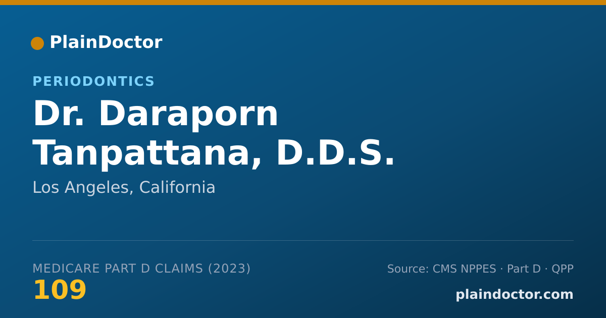 Shareable card for Daraporn Tanpattana, D.D.S. - Periodontics, Los Angeles, CA