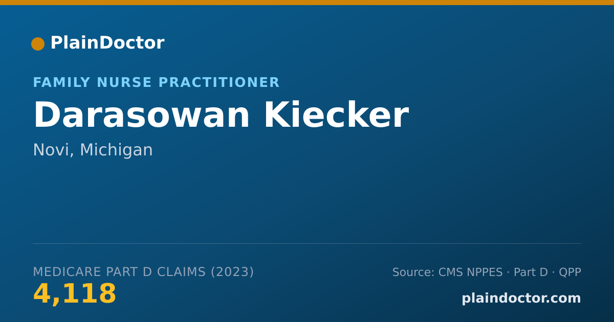 Shareable card for Darasowan Kiecker - Family Nurse Practitioner, Novi, MI