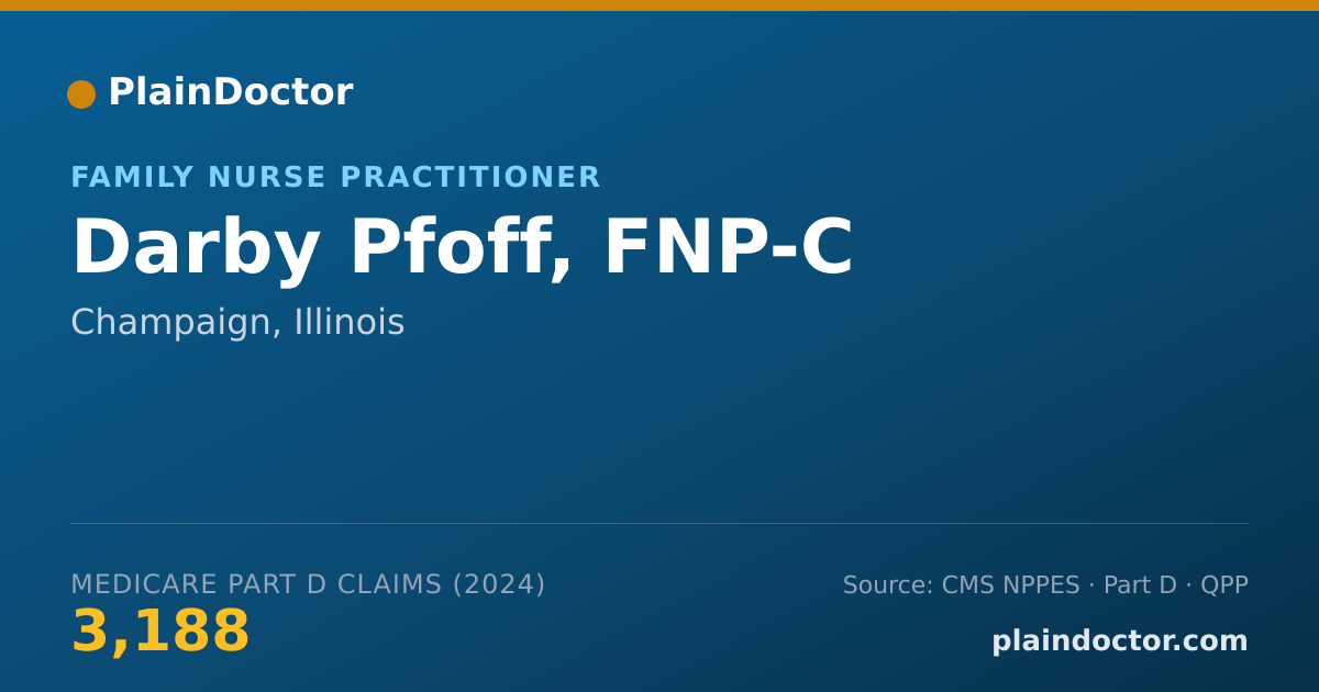Shareable card for Darby Pfoff, FNP-C - Family Nurse Practitioner, Champaign, IL