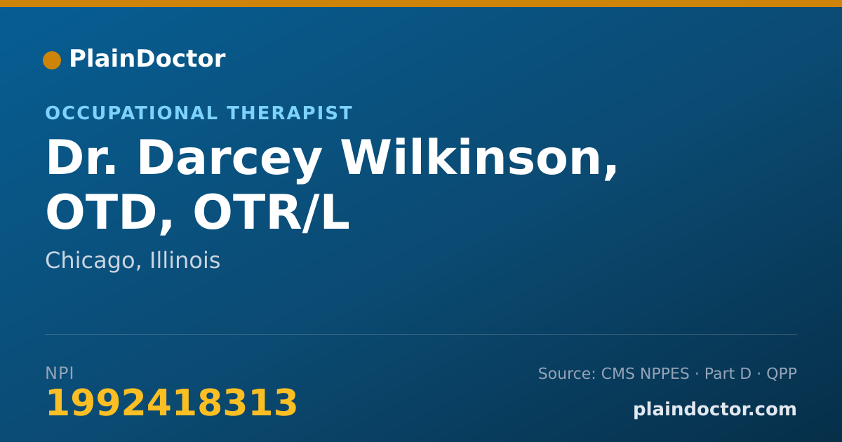 Shareable card for Darcey Wilkinson, OTD, OTR/L - Occupational Therapist, Chicago, IL