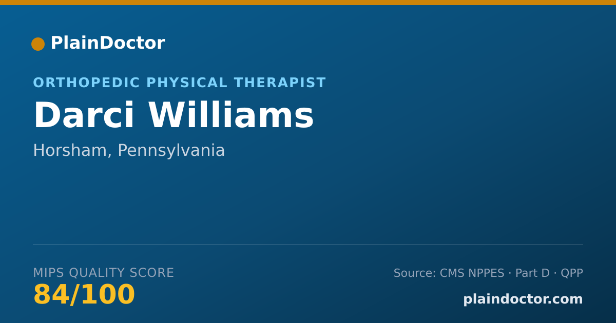 Shareable card for Darci Williams - Orthopedic Physical Therapist, Horsham, PA
