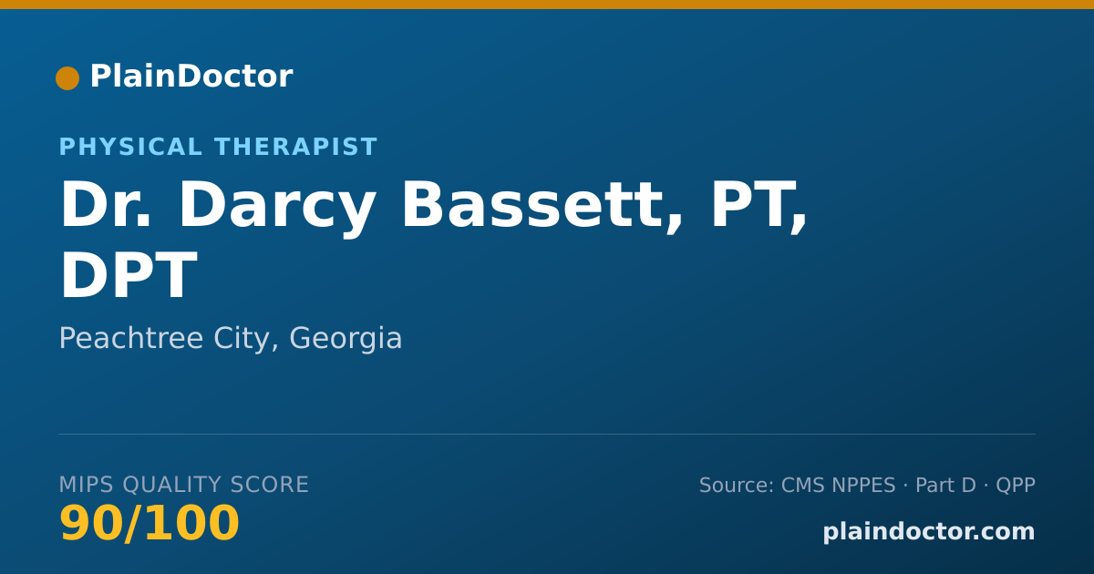 Shareable card for Darcy Bassett, PT, DPT - Physical Therapist, Peachtree City, GA
