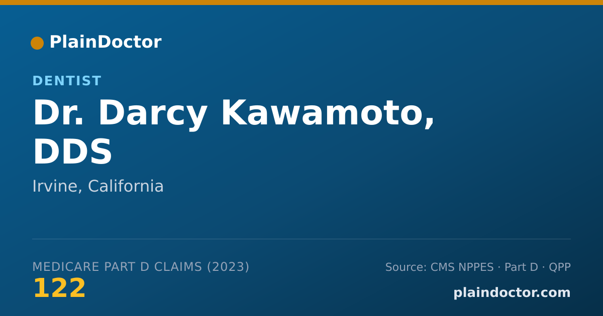 Shareable card for Darcy Kawamoto, DDS - Dentist, Irvine, CA