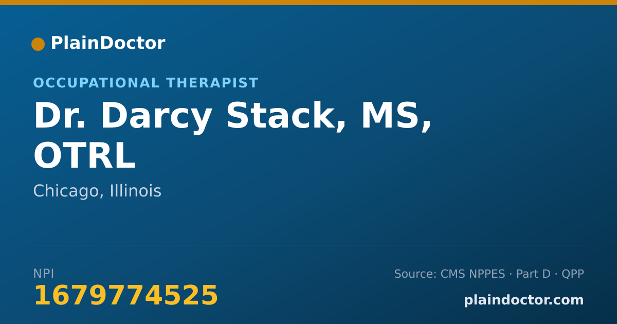 Shareable card for Darcy Stack, MS, OTRL - Occupational Therapist, Chicago, IL