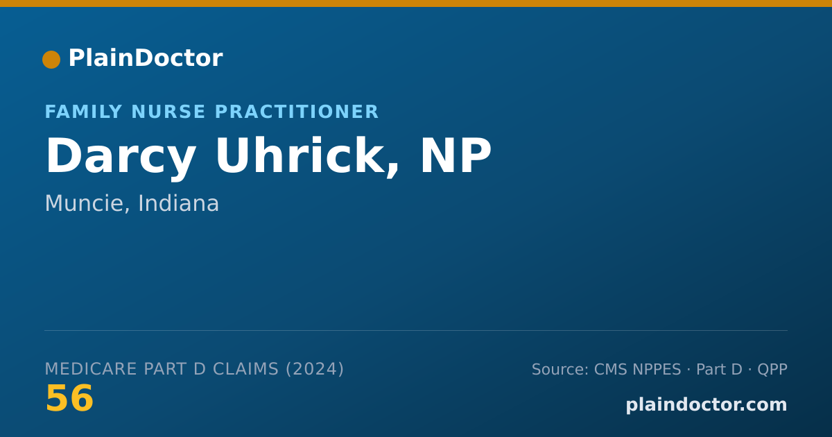 Shareable card for Darcy Uhrick, NP - Family Nurse Practitioner, Muncie, IN