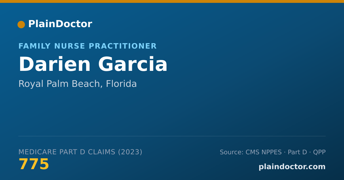 Shareable card for Darien Garcia - Family Nurse Practitioner, Royal Palm Beach, FL