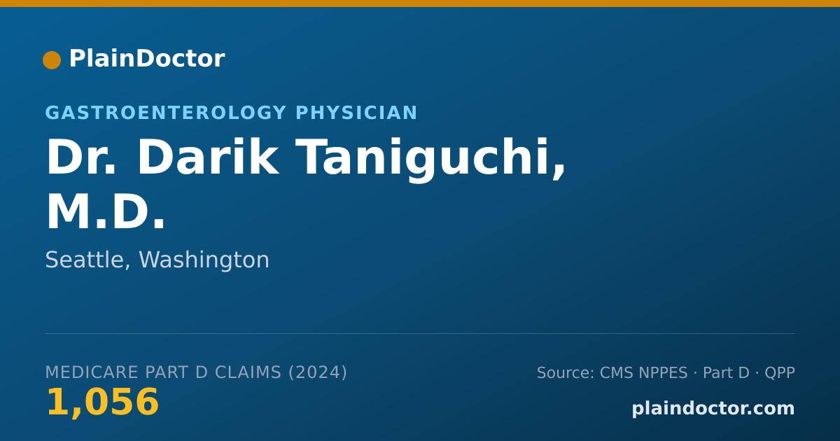 Shareable card for Darik Taniguchi, M.D. - Gastroenterology Physician, Seattle, WA
