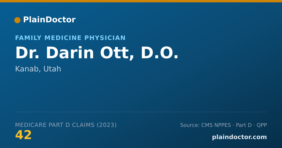 Shareable card for Darin Ott, D.O. - Family Medicine Physician, Kanab, UT