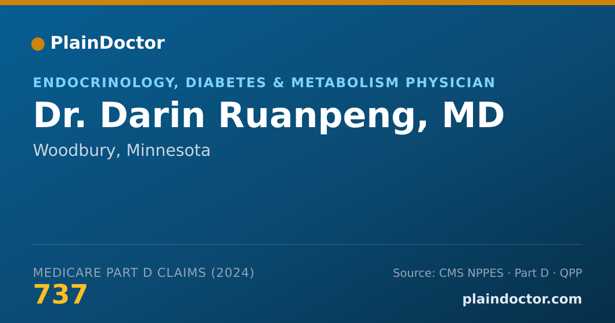 Shareable card for Darin Ruanpeng, MD - Endocrinology, Diabetes & Metabolism Physician, Woodbury, MN