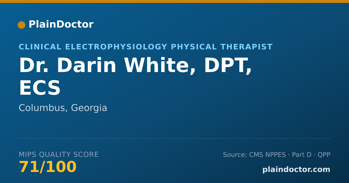 Shareable card for Darin White, DPT, ECS - Clinical Electrophysiology Physical Therapist, Columbus, GA