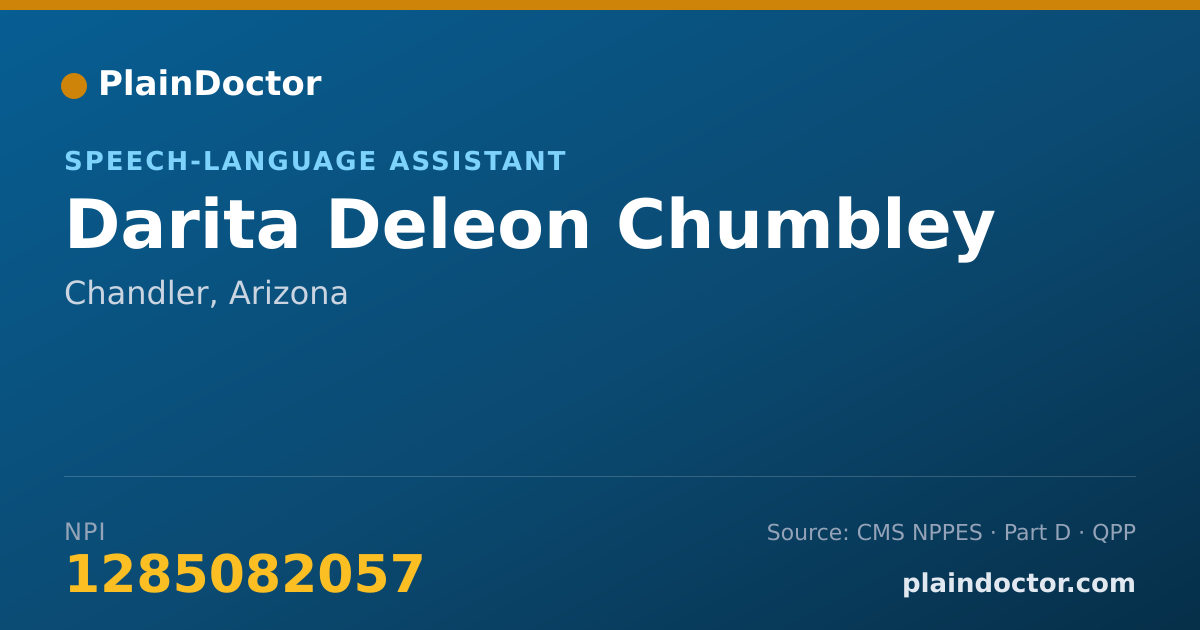 Shareable card for Darita Deleon Chumbley - Speech-Language Assistant, Chandler, AZ