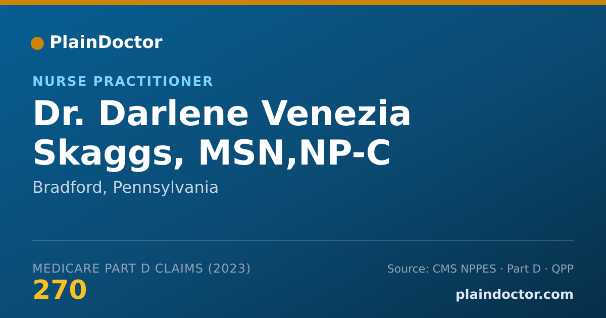 Shareable card for Darlene Venezia Skaggs, MSN,NP-C - Nurse Practitioner, Bradford, PA