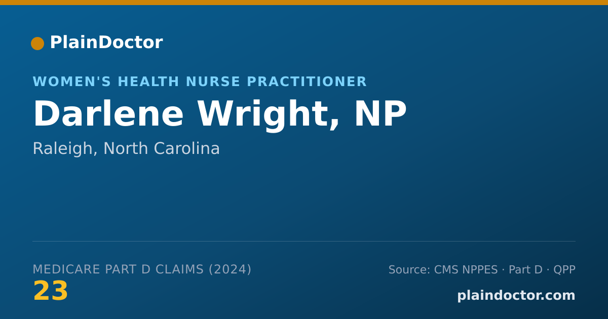 Shareable card for Darlene Wright, NP - Women's Health Nurse Practitioner, Raleigh, NC