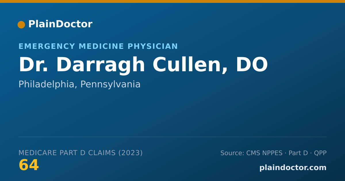 Shareable card for Darragh Cullen, DO - Emergency Medicine Physician, Philadelphia, PA