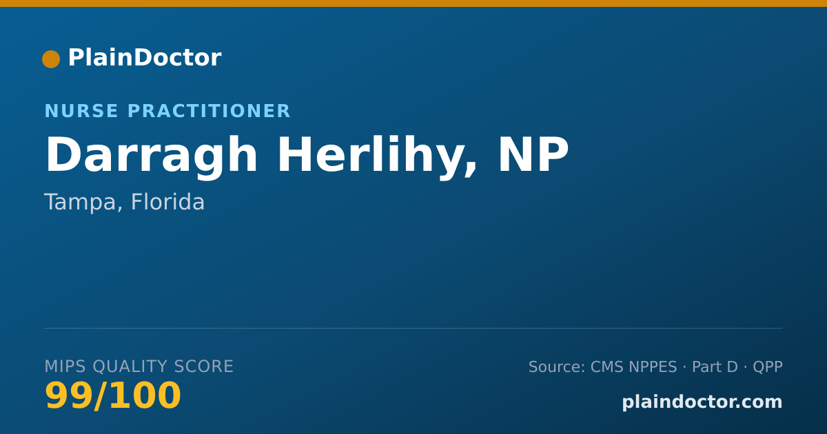Shareable card for Darragh Herlihy, NP - Nurse Practitioner, Tampa, FL