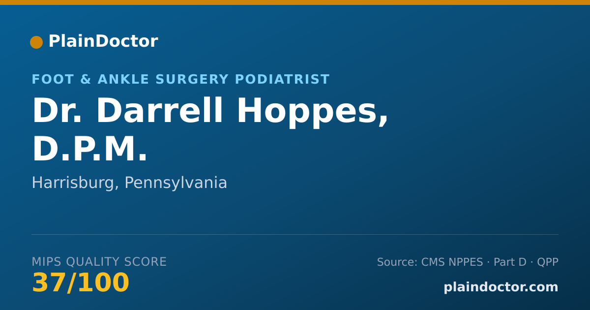 Shareable card for Darrell Hoppes, D.P.M. - Podiatrist, Harrisburg, PA