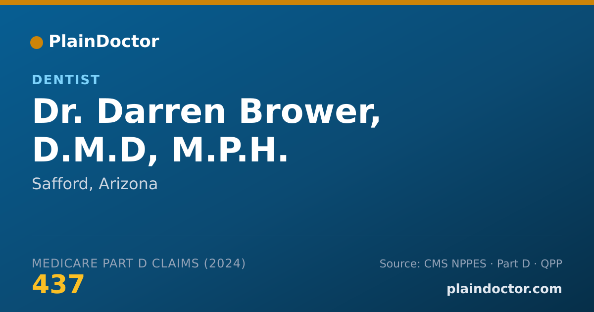 Shareable card for Darren Brower, D.M.D, M.P.H. - Dentist, Safford, AZ