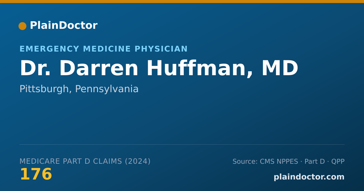 Shareable card for Darren Huffman, MD - Emergency Medicine Physician, Pittsburgh, PA