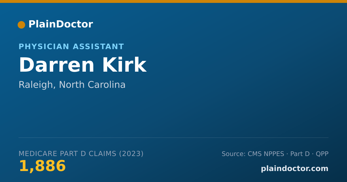 Shareable card for Darren Kirk - Physician Assistant, Raleigh, NC