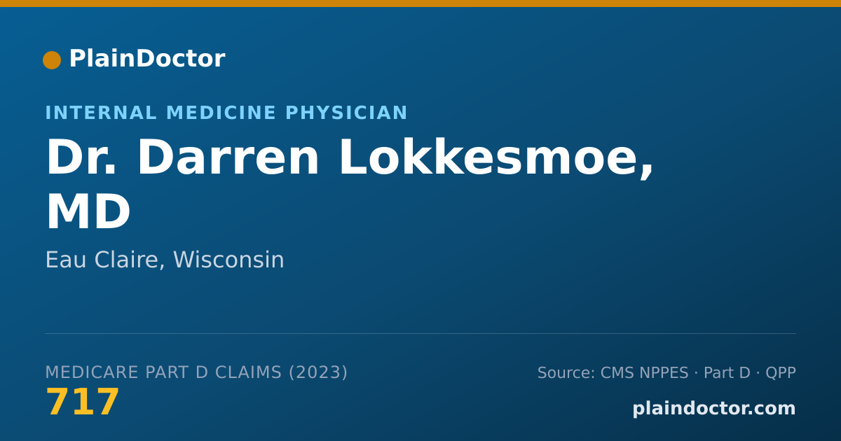 Shareable card for Darren Lokkesmoe, MD - Internal Medicine Physician, Eau Claire, WI